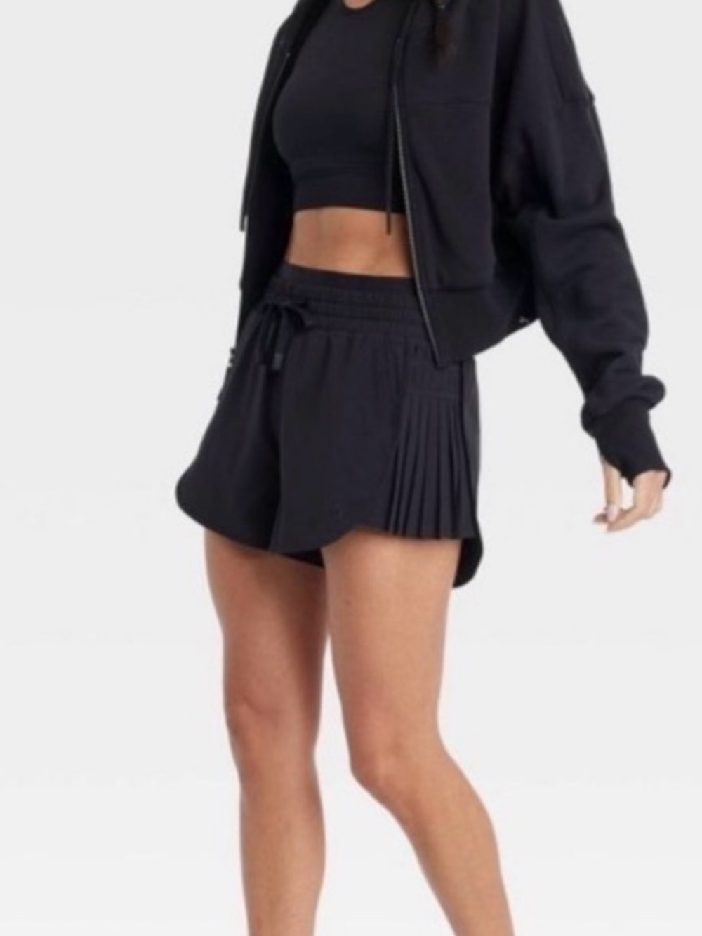 JoyLab Black Pleated Side Athletic workout Shorts size small